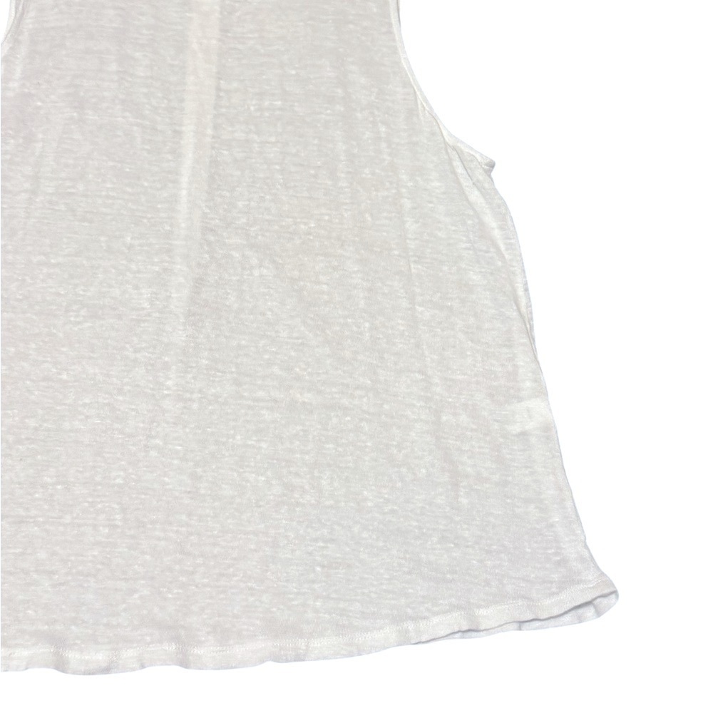 Women’s J.Jill Love Linen Sleeveless White Lightweight Top - Picture 5 of 7